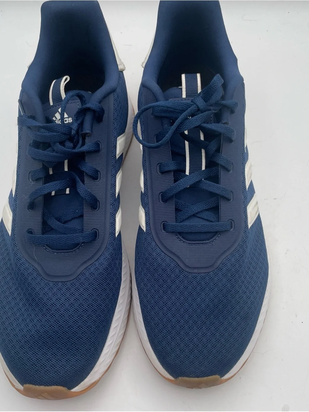 Adidas Cloudfoam Comfort Men's Running Walking Sneakers Navy Blue White Gum Sole